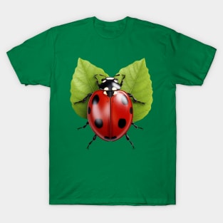 a ladybug on a leaf T-Shirt